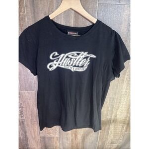 Hustler Clothing Brand Relax Its Just Sex Petite Womens Tshirt XL Tee Black